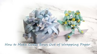 How to Make Curly Bows Out of Wrapping Paper  How to curl paper [upl. by Seel]