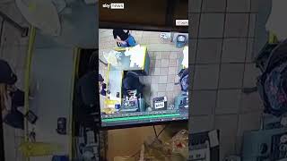 Pager explodes near cashier in Lebanon [upl. by Wahkuna344]