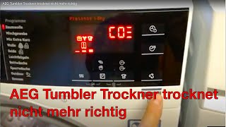 AEG Tumbler Trockner trocknet nicht mehr richtig [upl. by Ansela28]