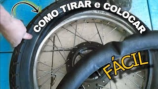 COMO COLOCAR PNEU DE MOTO PASSO A PASSO [upl. by Heringer306]