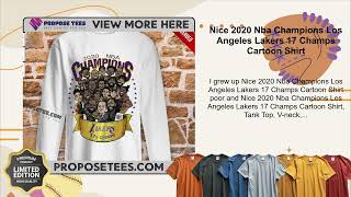 Nice 2020 Nba Champions Los Angeles Lakers 17 Champs Cartoon Shirt [upl. by Nivlad]