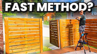 How to Stain a Fence FAST  Professional Results in Minutes [upl. by Heidi]