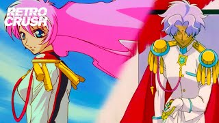 Utena shifts to her princely form in battle  Revolutionary Girl Utena The Movie [upl. by Cargian106]