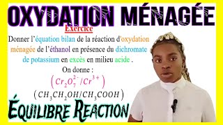 EQUILIBRER UNE REACTION CHIMIQUE 💖Oxydation Ménagée💜 [upl. by Cooperstein]