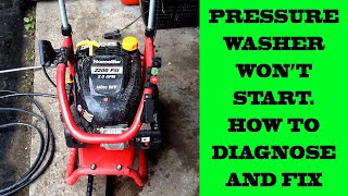 How to Diagnose and Fix a Pressure Washer That Wont Start [upl. by Prud]