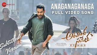 Anaganaganaga  Full Video Song  Aravindha Sametha  Jr NTR Pooja Hegde  Thaman S★ENGSUB★ [upl. by Mcspadden987]