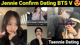 Jennie Confirm Dating Taehyung 😱  Taennie Dating Real [upl. by Notluf970]