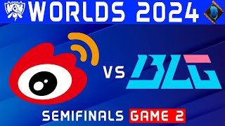 WBG vs BLG Highlights Game 2  Worlds Semifinals 2024  Weibo Gaming vs Bilibili Gaming by Onivia [upl. by Yesnnyl533]