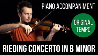 O Rieding Concerto in B minor Op 35 1st mov  Piano Accompaniment [upl. by Atauqal]