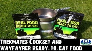 Go Outdoors Trekmates Cookset and Wayfayrer ReadytoEat Food Reviews [upl. by Tybald]