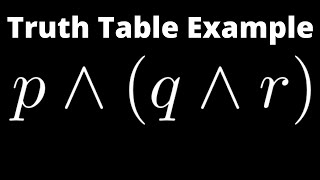 Truth Table for p  q  r [upl. by Asenaj]