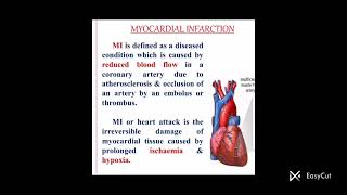 myocardial infarction priyanka NURSING DEPARTMENT [upl. by Lrak125]