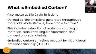 EVGBG Embodied Carbon Webinar [upl. by Eelirrem]