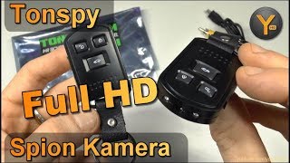 Review Tonspy Schlüsselanhänger SpionKamera  1080p Full HD Keychain Spy Cam [upl. by Ahsote199]