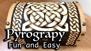 Fun and Easy Wood Burning Project  Celtic Knot Box Tutorial  Pyrography For Beginners [upl. by Musser]