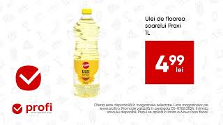 La Profi găsești o mulțime de oferte Acum ai Ulei de floarea soarelui Proxi 1L la un pret special [upl. by Kcirderfla53]