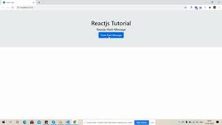 Reactjs Flash Message Working Example [upl. by Trauts]