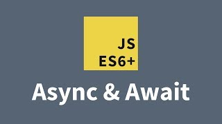 ES6 教學 Async amp Await  簡單的非同步處理 [upl. by Lekkim]