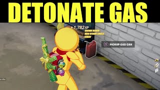 damage opponents or player built structures by detonating gas cans  Fortnite gas can Location [upl. by Shabbir]