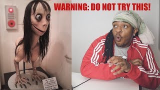 THE MOMO CHALLENGE REACTION  DO NOT TRY THIS [upl. by Neelrihs]