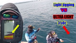 Mancing light Jigging menggunakan fishfinder 350c [upl. by Hcurab]