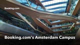 Bookingcoms Amsterdam Campus [upl. by Airdnaxela524]