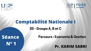 Cours de la Comptabilité Nationale 1  Séance 1  S5 FSJES AINSEBAA  Université Hassan II [upl. by Iel]