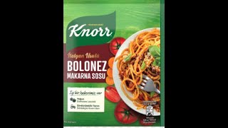 KNORR BOLONEZ MAKARNA SOSU İLE MAKARNA YAPTIK [upl. by Eednac644]