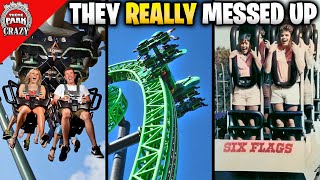 Top 10 WORST Roller Coaster Makeovers  GONE WRONG [upl. by Rolandson]