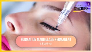 Dermopigmentation Eyeliner Formation Maquillage Permanent  Vidéo Tuto  Extrait de cours [upl. by Yraek]