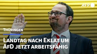 Nach Eklat Landtag in Thüringen mit neuem Vorsitz arbeitsfähig  AFP [upl. by Sherburne]