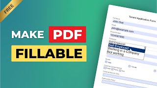 Turn PDF Documents into Fillable Forms for FREE [upl. by Nelhsa]