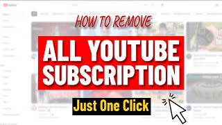 Unsubscribe From All Youtube Channels At Once  How To Delete all youTube subscriptions at once ❌❌❌ [upl. by Ohcamac721]