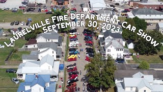 Laurelville Fire Department 5th Annual Car Show September 30 2023 drone view 4K [upl. by Kyl]