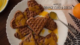 Orange Curd amp Cocoa Waffles Recipe  Go Delicious [upl. by Jerrylee]