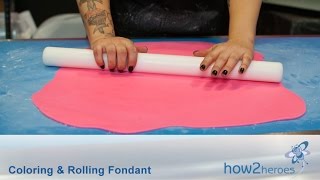 Coloring and Rolling Fondant  Cake Decorating [upl. by Nomor302]