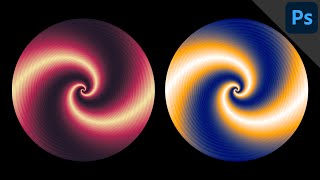 Circle with a gradient spiral  PHOTOSHOP TUTORIAL  ABSTRACT amp CREATIVE [upl. by Buyers773]