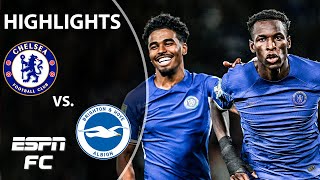 Chelsea vs Brighton  Carabao Cup Highlights  ESPN FC [upl. by Nylrad]