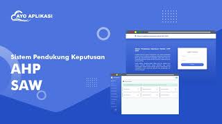 Source Code Aplikasi Sistem Pendukung Keputusan SPK Kombinasi Metode AHP Dan SAW [upl. by Ian]