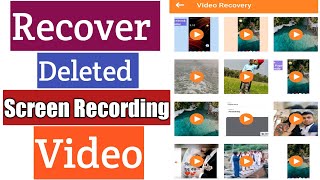 How To Recover Deleted Screen Recording Video in Android Phone [upl. by Areis]