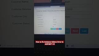 How to fix instance failure error in ASPNet C shortvideo shorts [upl. by Peih175]