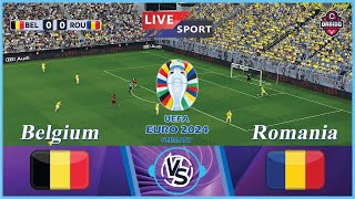 Belgia vs RomâniaTrăi  Euro2024  Meci live azi  Simulare joc video [upl. by Arel]