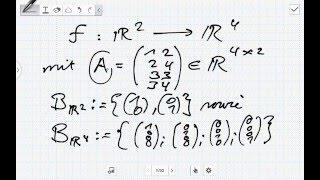 Homomorphismus mit Basistransformation im Bildraum lineare Algebra [upl. by Pricilla]