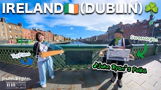 【世界一周🇮🇪】アイルランドの街で【John Ryans Polka☘️】を弾いてみた！IRELAND🇮🇪DUBLIN）PIANO＆StreetOrgan DUO「PIANORGAN」 [upl. by Radford]