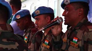 Indian Army Gurkhas in D R Congo singing quotGorkhali ko choro hu maquot by Mantra band [upl. by Krug]