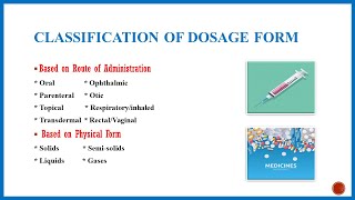 Pharmaceutical Dosage Forms Dosage Forms of Drugs  Different Types of Dosage Forms Pharmaceutics [upl. by Surtemed]