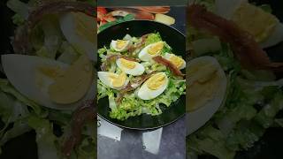 Salade aux Anchois et aux oeufs Recette rapide facile et délicieuse [upl. by Czarra]