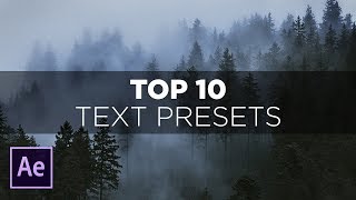 Top 10 Text Presets in After Effects [upl. by Tawney]