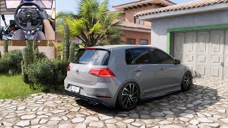 600BHP Volkswagen Golf R  Forza Horizon 5  Thrustmaster T300RS [upl. by Nahtanod]