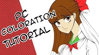 Manga zeichnen Tutorial Pc Coloration Deutsch Teil 1 Grundfarben [upl. by Rhea]